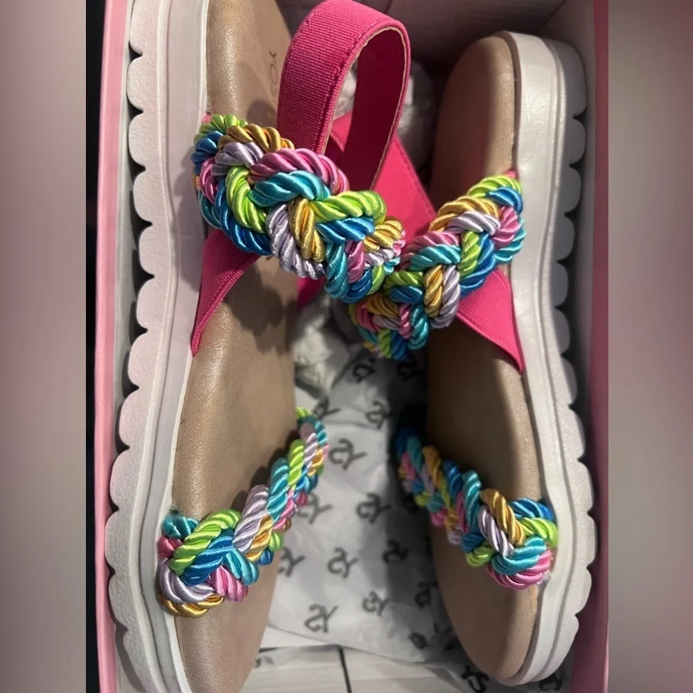 Yosi Samra Kids Shoes‎ Girls Sandals Size 3 Colorful NIB